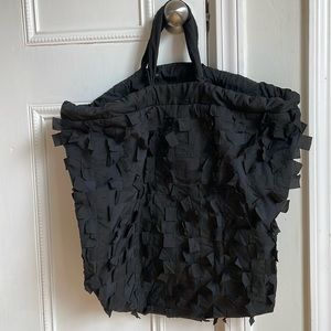 COS Black Textured Tote Bag